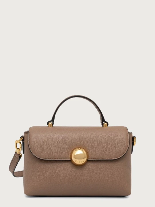 Zdjęcie produktu Furla torebka damska skórzana Moonlight Mini Top Handle brązowy