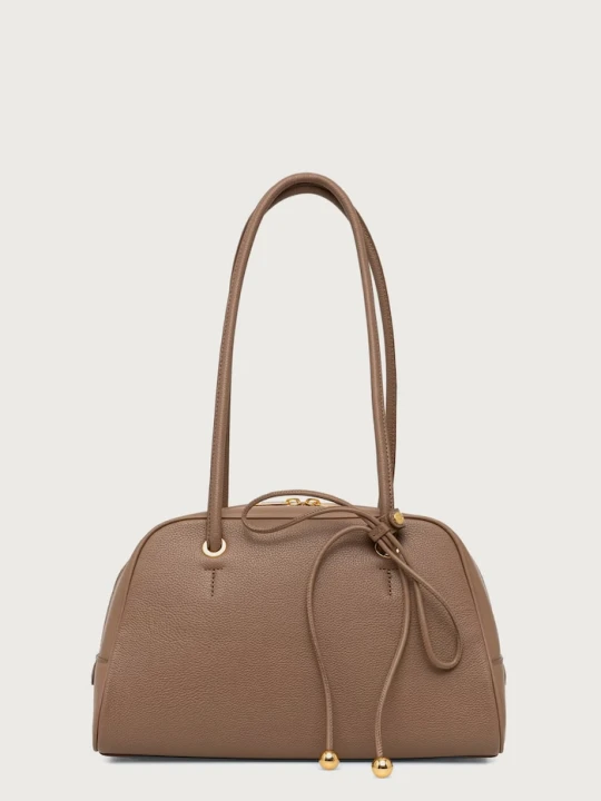 Zdjęcie produktu Furla torebka damska skórzana Poppy M Dome brązowy