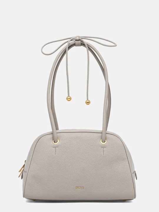 Zdjęcie produktu Furla torebka damska skórzana szary