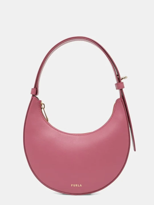 Zdjęcie produktu Furla torebka hobo damska skórzana różowy