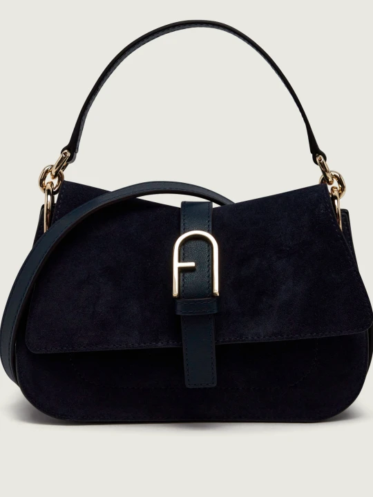 Zdjęcie produktu Furla Torebka na ramię Furla Flow Mini | zamsz granatowy