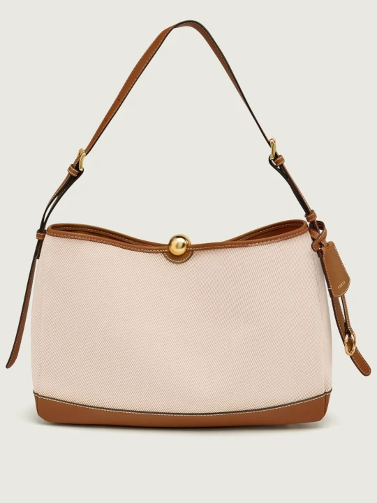 Zdjęcie produktu Furla Torebka na ramię FURLA SFERA SOFT | z dodatkiem skóry beżowy