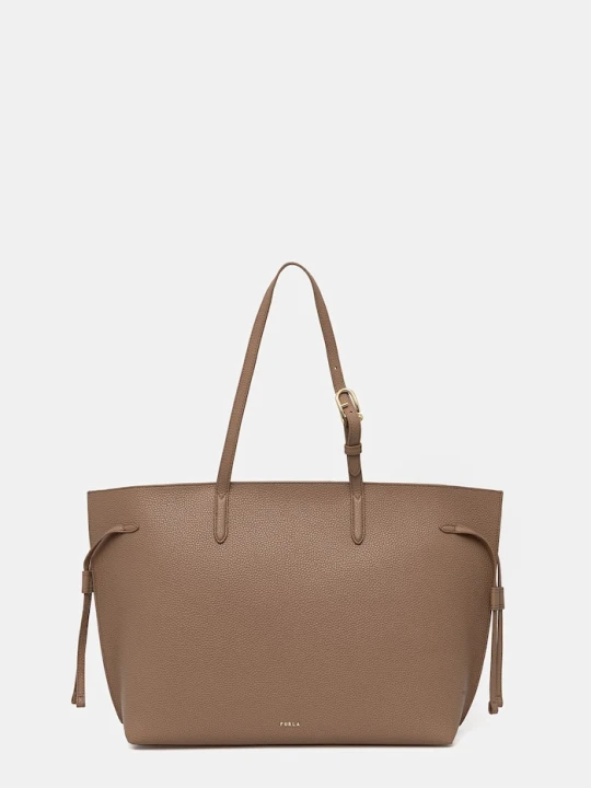 Zdjęcie produktu Furla torebka shopper damska skórzana Ava L Tote beżowy