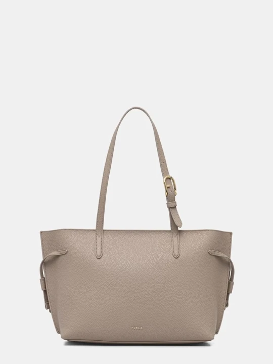 Zdjęcie produktu Furla torebka shopper damska skórzana Ava M Tote beżowy