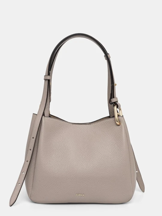 Zdjęcie produktu Furla torebka shopper damska skórzana beżowy