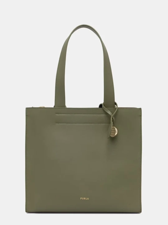 Zdjęcie produktu Furla torebka shopper damska skórzana Divide It M Tote zielony