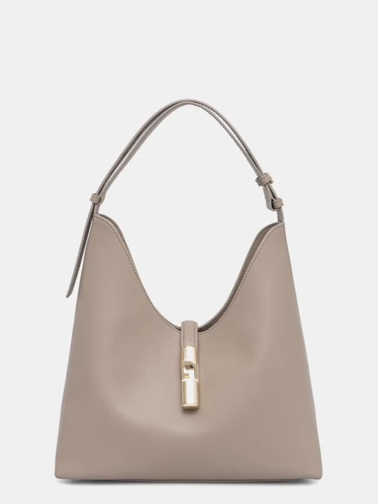 Zdjęcie produktu Furla torebka shopper damska skórzana Goccia M beżowy