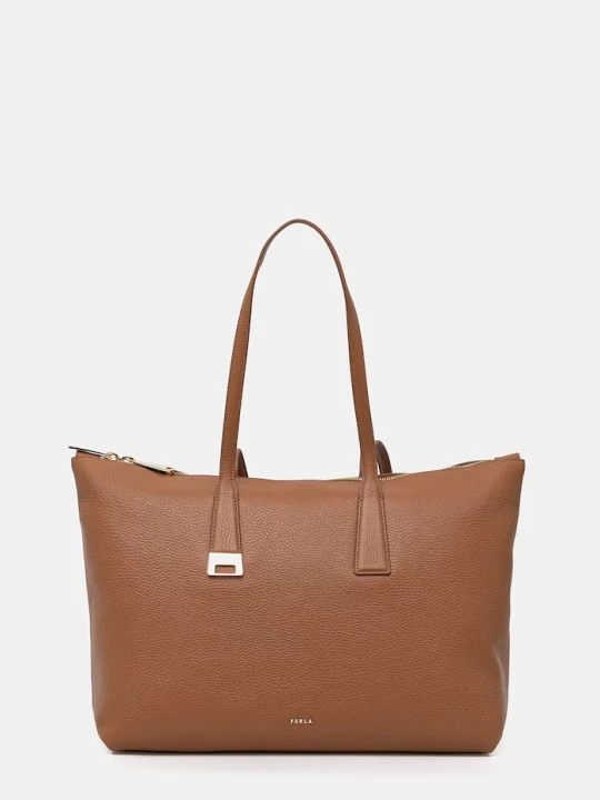 Zdjęcie produktu Furla torebka shopper damska skórzana Olivia L Tote brązowy
