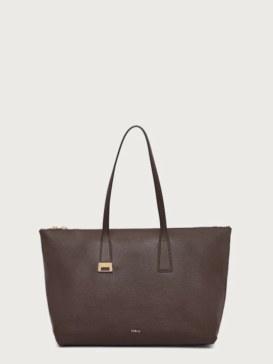 Zdjęcie produktu Furla torebka shopper damska skórzana Olivia L Tote brązowy