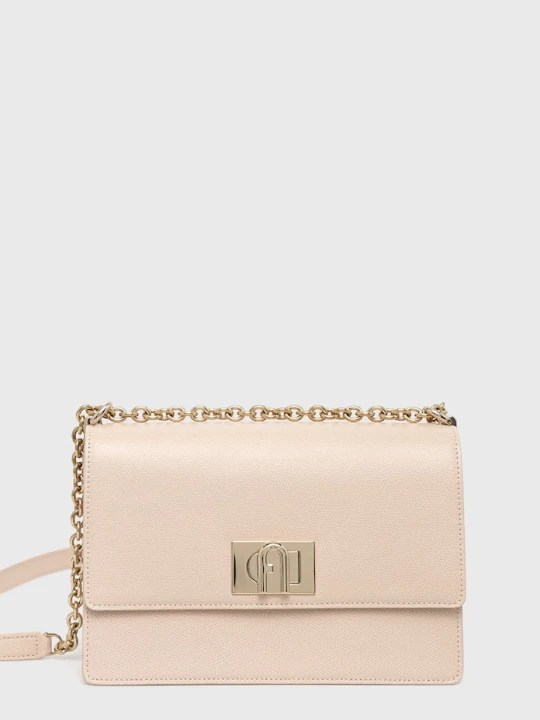 Zdjęcie produktu Furla torebka skórzana Fabiaco różowy