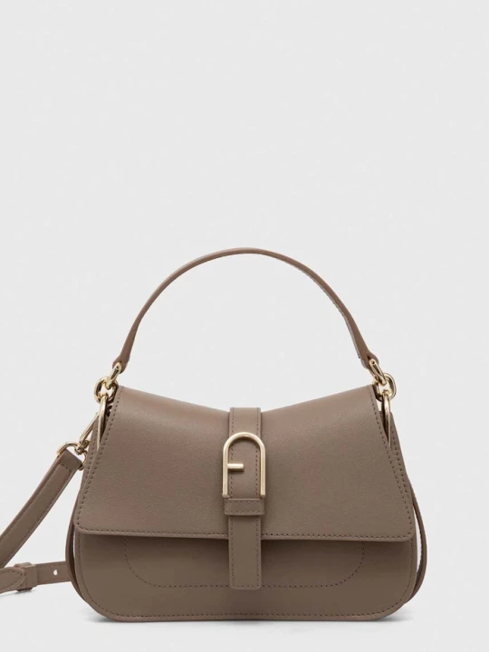 Zdjęcie produktu Furla torebka skórzana beżowy