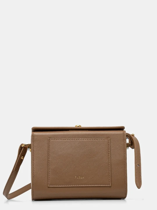 Zdjęcie produktu Furla torebka skórzana beżowy