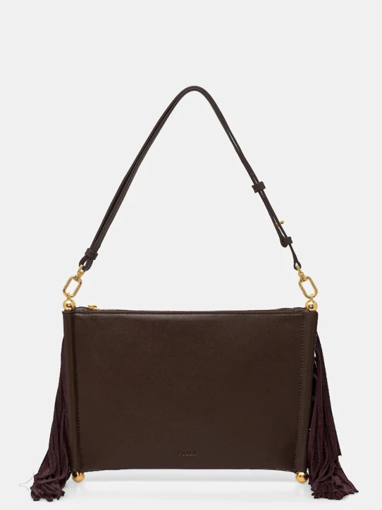 Zdjęcie produktu Furla torebka skórzana Sfera Soft mini brązowy