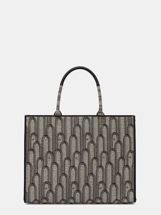 Zdjęcie produktu Furla torebka tote damska bawełniana Opportunity L Tote beżowy