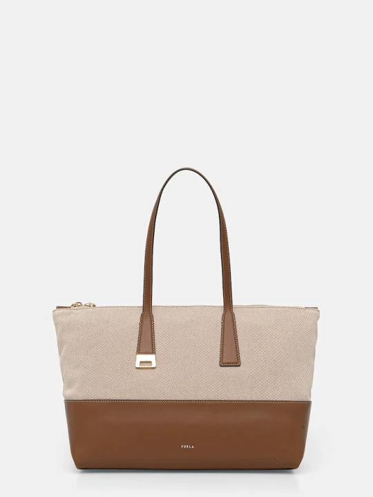 Zdjęcie produktu Furla torebka tote damska Olivia L Tote beżowy