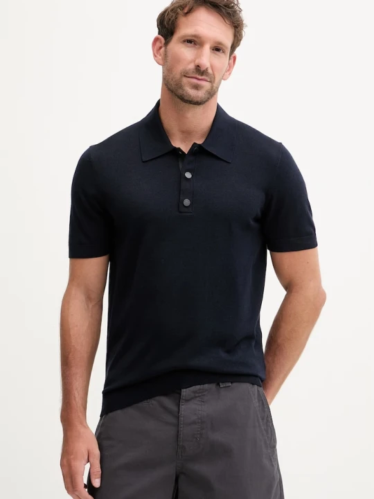 Zdjęcie produktu Fusalp polo swetrowe męskie z wiskozą HENRYO granatowy