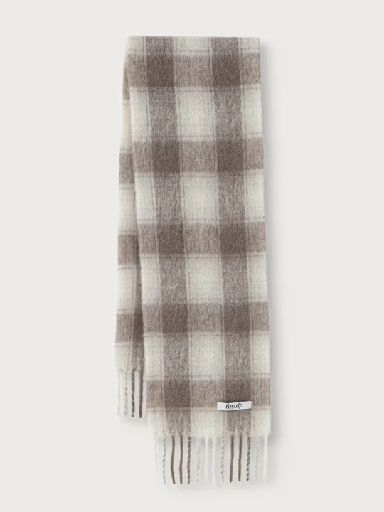 Zdjęcie produktu Fusalp szalik z wełną alpaki CHECK SCARF beżowy