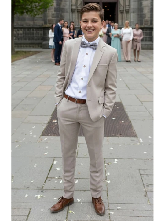 Zdjęcie produktu G.O.L.® FINEST COLLECTION Garnitur - Slim fit - w kolorze beżowym rozmiar: 182