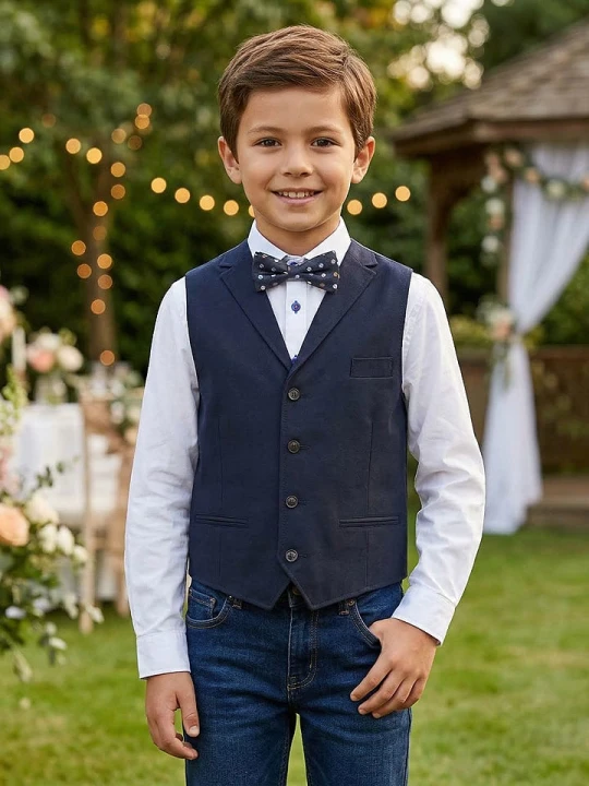 Zdjęcie produktu G.O.L.® FINEST COLLECTION Kamizelka - Slim fit - w kolorze granatowym rozmiar: 152