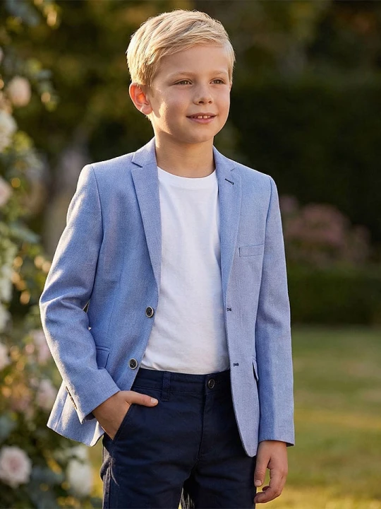 Zdjęcie produktu G.O.L.® FINEST COLLECTION Marynarka - Slim fit - w kolorze niebieskim rozmiar: 158
