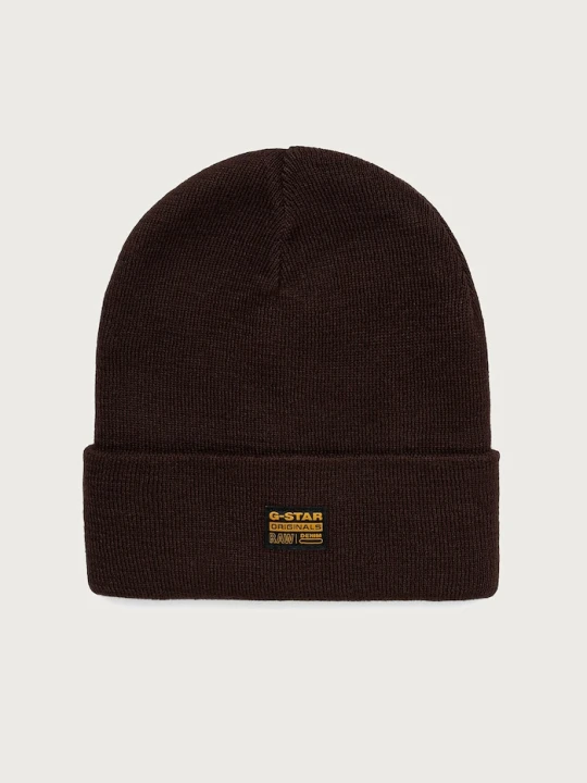 Zdjęcie produktu G-Star czapka beanie męska z bawełną Effo brązowy
