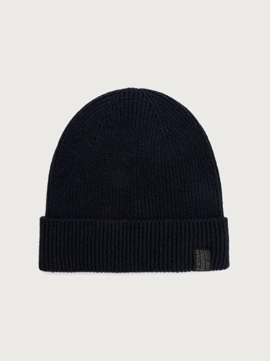 Zdjęcie produktu G-Star czapka męska wełniana Premium wool granatowy