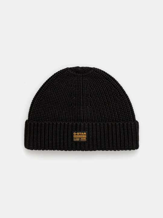 Zdjęcie produktu G-Star czapka beanie męska z wiskozą Originals Fisherman czarny