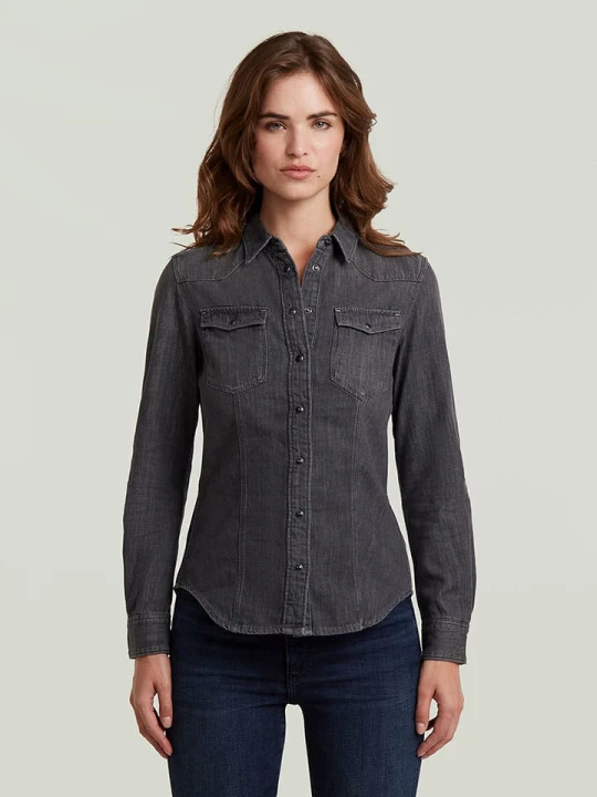 Zdjęcie produktu G-Star Koszula dżinsowa - Slim fit - w kolorze antracytowym rozmiar: M