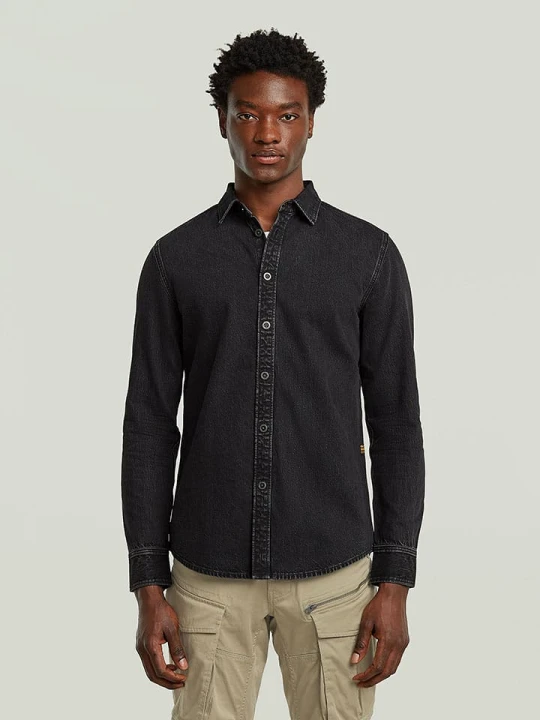 Zdjęcie produktu G-Star Koszula dżinsowa - Slim fit - w kolorze antracytowym rozmiar: L
