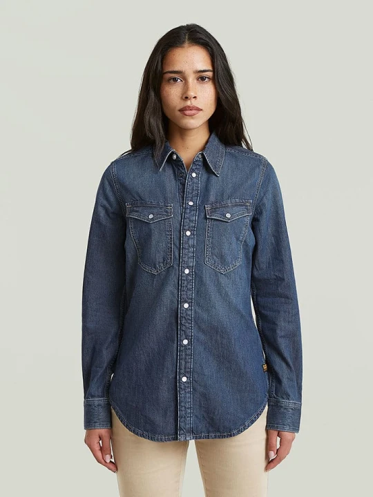 Zdjęcie produktu G-Star Koszula dżinsowa - Slim fit - w kolorze granatowym rozmiar: L