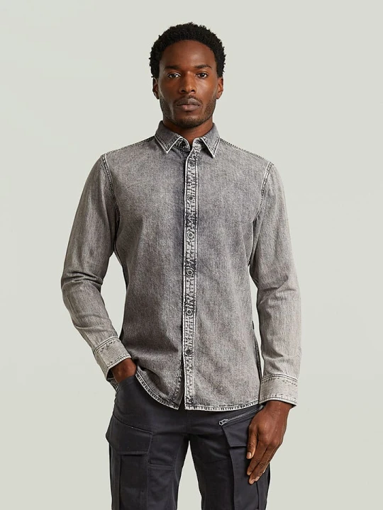 Zdjęcie produktu G-Star Koszula dżinsowa - Slim fit - w kolorze szarym rozmiar: XXL