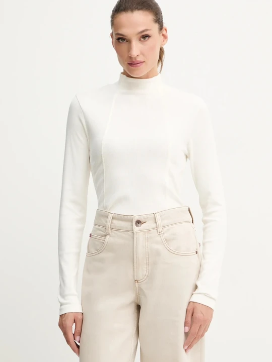 Zdjęcie produktu G-Star longsleeve A line slim rib mock beżowy