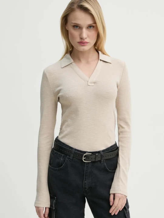 Zdjęcie produktu G-Star longsleeve bawełniany beżowy