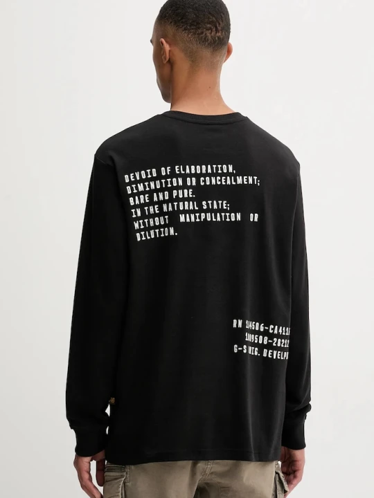 Zdjęcie produktu G-Star longsleeve bawełniany Back embro czarny
