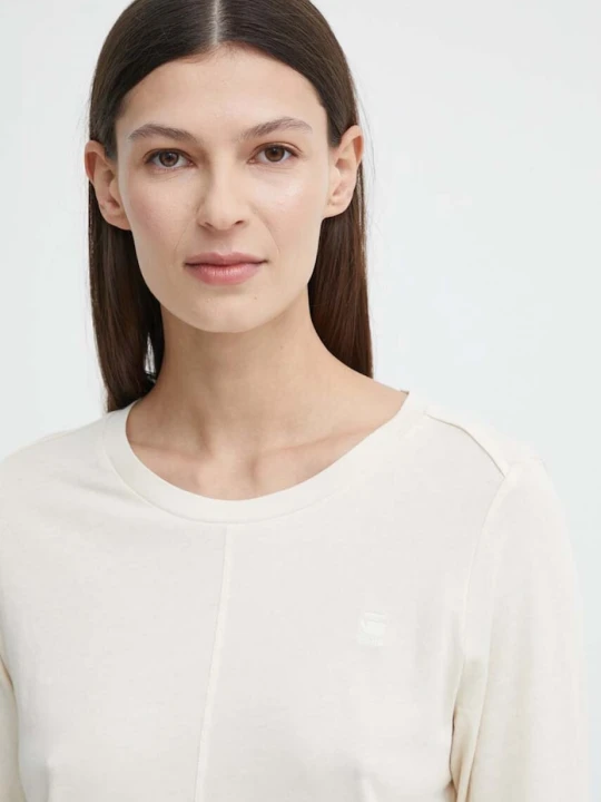 Zdjęcie produktu G-Star longsleeve bawełniany beżowy