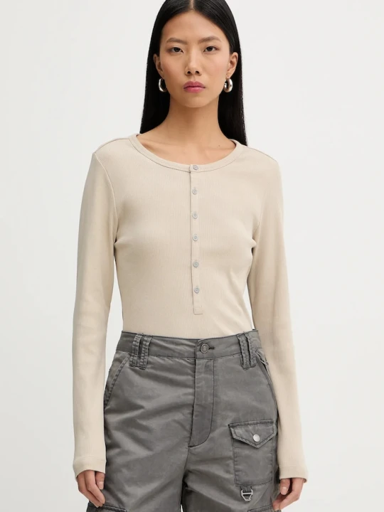 Zdjęcie produktu G-Star longsleeve Henley slim beżowy