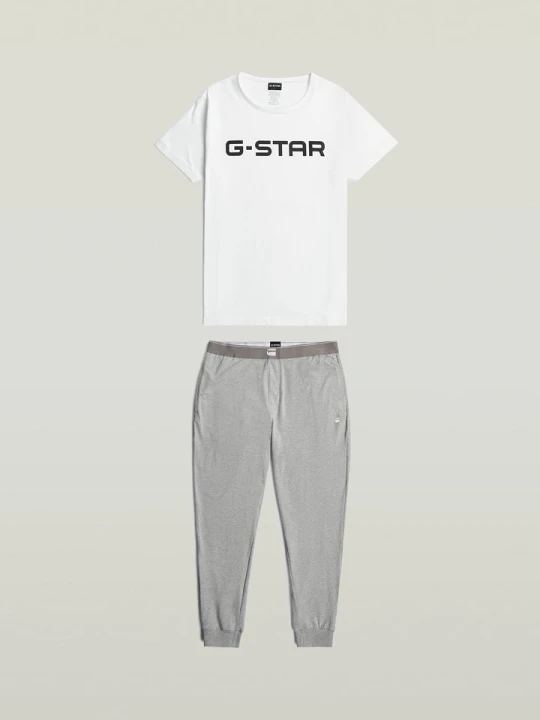 Zdjęcie produktu G-Star Piżama w kolorze biało-szarym rozmiar: XL