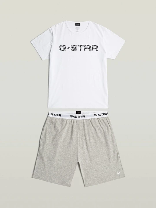 Zdjęcie produktu G-Star Piżama w kolorze biało-szarym rozmiar: XXL