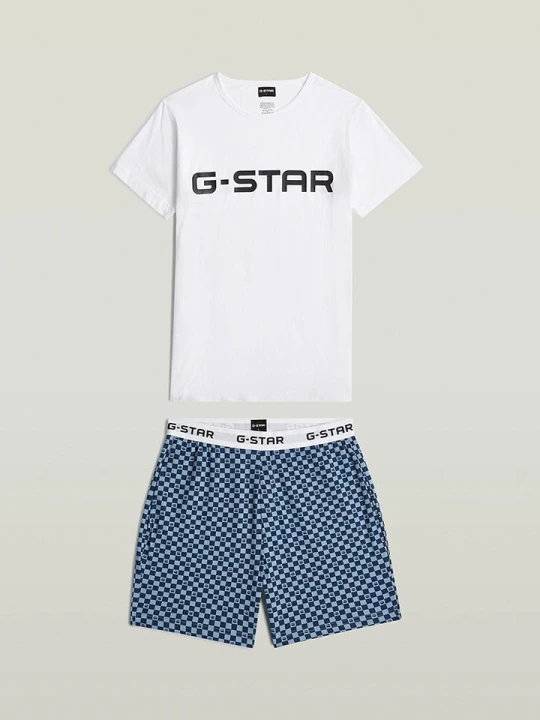 Zdjęcie produktu G-Star Piżama w kolorze niebiesko-białym rozmiar: XL