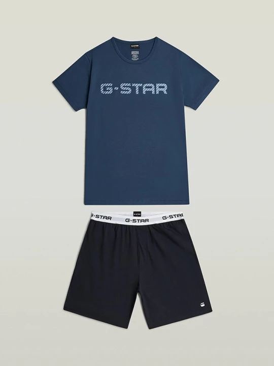 Zdjęcie produktu G-Star Piżama w kolorze niebiesko-czarnym rozmiar: L