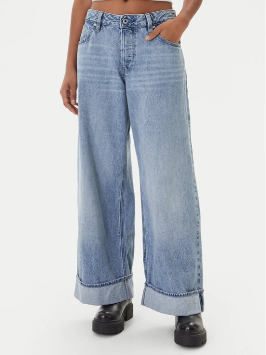 Zdjęcie produktu G-Star Raw Jeansy Roxx D28394-D536 Błękitny Wide Leg Niebieski jasny