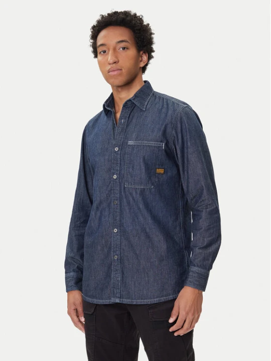 Zdjęcie produktu G-Star Raw Koszula jeansowa D27083-D539 Granatowy Regular Fit