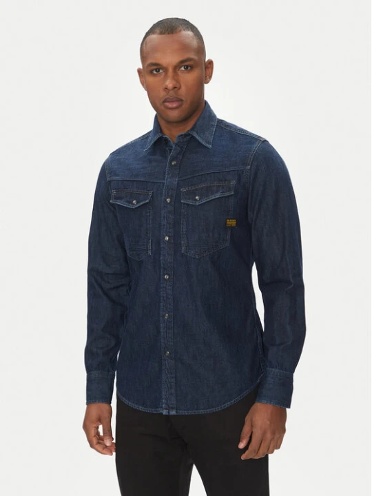 Zdjęcie produktu G-Star Raw Koszula jeansowa Dakota D23616-D252 Granatowy Slim Fit