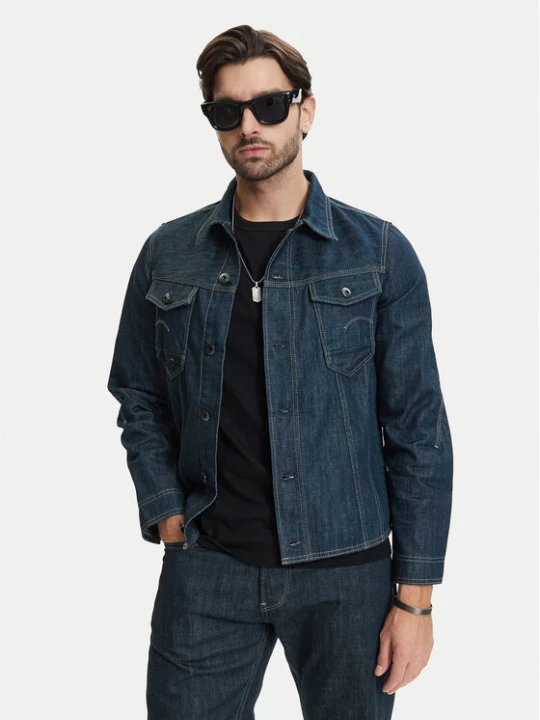 Zdjęcie produktu G-Star Raw Kurtka jeansowa 3D Dart D28418-E358 Granatowy Regular Fit