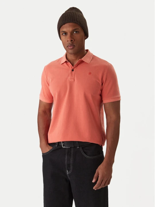 Zdjęcie produktu G-Star Raw Polo Dunda D11595-D756 Pomarańczowy Slim Fit