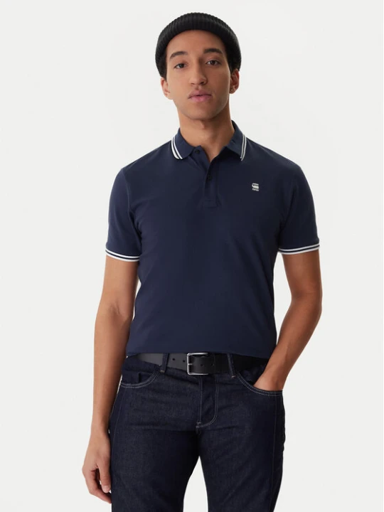 Zdjęcie produktu G-Star Raw Polo Dunda D17127-5864 Granatowy Regular Fit