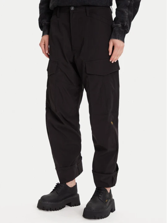 Zdjęcie produktu G-Star Raw Spodnie materiałowe Cargo 3D D27022-D909 Czarny Boyfriend Fit