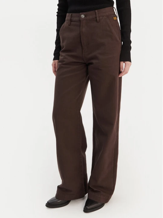 Zdjęcie produktu G-Star Raw Spodnie materiałowe Deck 2.0 D26432-E078 Brązowy Wide Leg