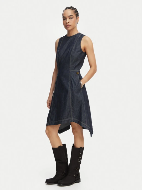 Zdjęcie produktu G-Star Raw Sukienka jeansowa D29077-D539 Granatowy Regular Fit