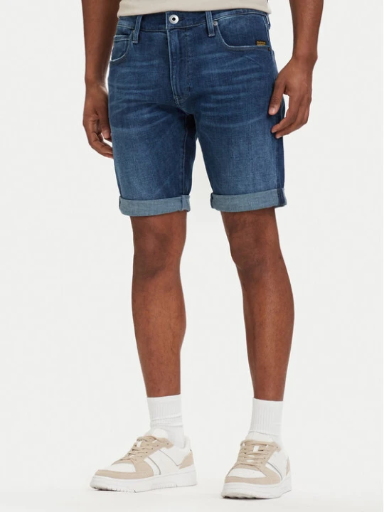 Zdjęcie produktu G-Star Raw Szorty jeansowe 3301 D10481-C051 Niebieski Slim Fit